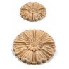 Wooden rosettes carved of exotic wood