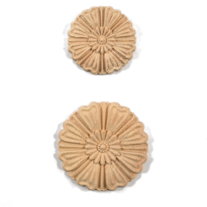 Adornos florales para muebles, molduras y rosetas de madera