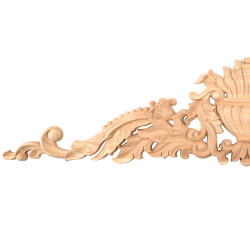 Moldura de corona de armario tallada en madera natural exótica