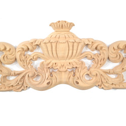 Decorative wood mouldings with acanthus leaf pattern