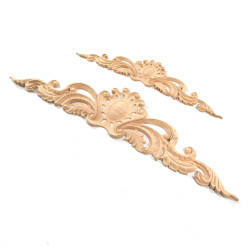 Interior door pediments carved of natural, quality exotic wood