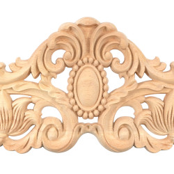 Carved wood onlays with floral motif for furniture making, repair