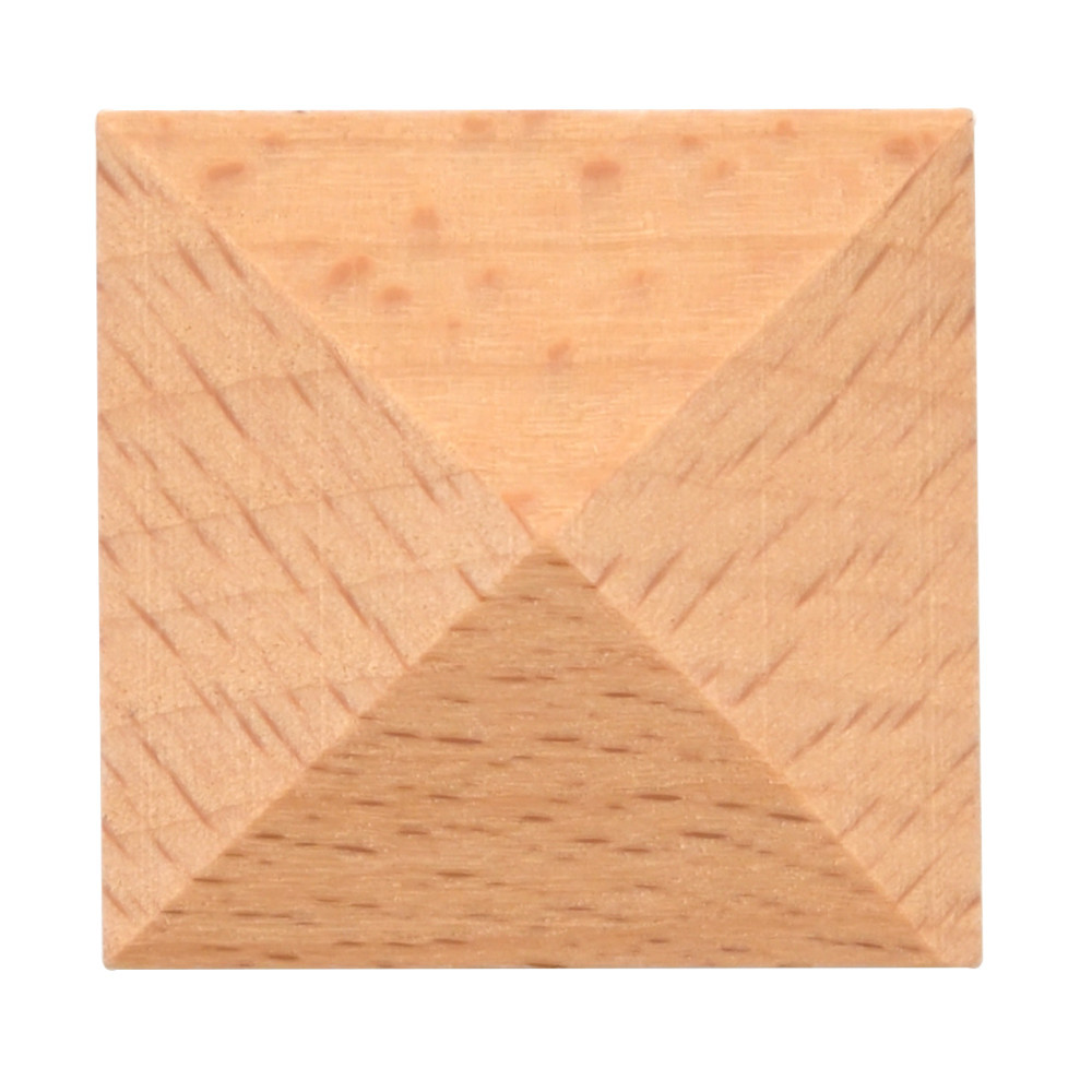 Decorações em madeira esculpida, decorações em pirâmide de madeira para mobiliário