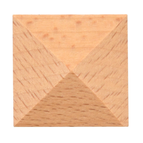 Snidade träprydnader, pyramiddekorationer i trä för möbler