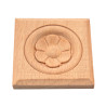 Square wood applique, wood corner molding with floral patterns