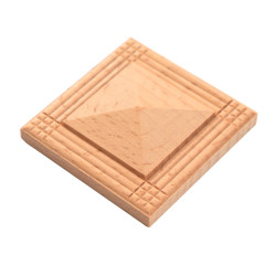 Square pyramid wood carvings, wood corner mouldings
