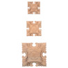 Wood corner molding in multiple sizes