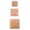 Square wooden carvings to decorate furniture or door panels