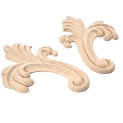 Corner elements carved of quality exotic wood