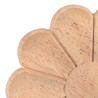 Wooden carvings with round floral patterns of exotic wood