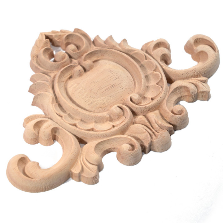 Interior door pediments of exotic wood