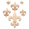 Drevená dekorácia s motívom francúzskej ľalie
