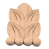 Decorative column head made of exotic wood
