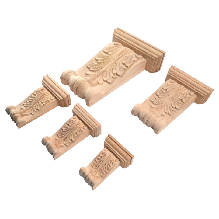 Listwy stołeczne z rzeźbami z liści akantu do renowacji mebli