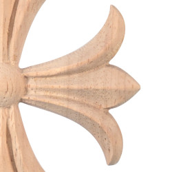 Fleur de lis žiedų formos mediniai drožiniai, prancūziškų lelijų raštas