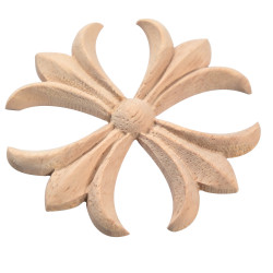 Drveni rezbariji u obliku cvijeta ljiljana, uzorak francuskog ljiljana