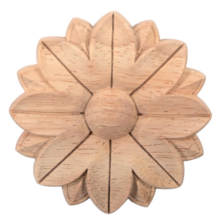 Holzverzierungen mit Blumenmotiv, stilisiertes Aufsatzelement im Naturtrend Shop