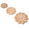 Carved wooden flowers for home decoration