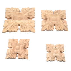 Onlays feitos de madeira de borracha em vários tamanhos