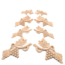 Drveni rezbariji s motivima grožđa, ukrasni kutni dijelovi