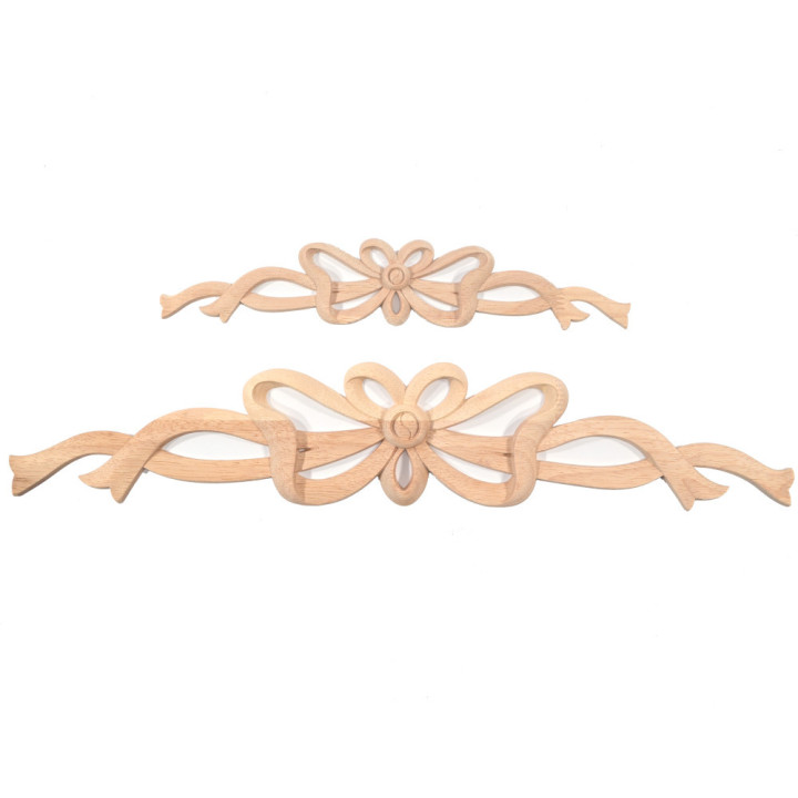 Fronton décoratif en bois fleur pour ébéniste