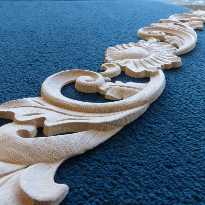 Applique wood carving