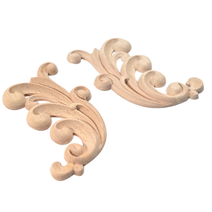 Acanthus leaf carving of exotic wood