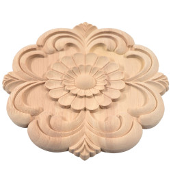 Wooden carvings with floral patterns, rosette moulding for doors panels, furniture