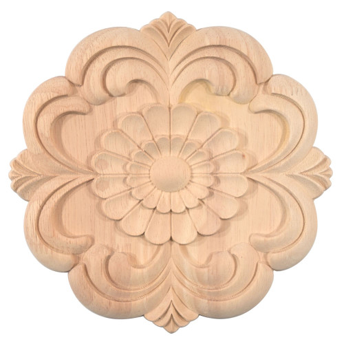 Wooden carvings with floral patterns