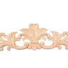 Wood applique with flower wood carving, floral ornament