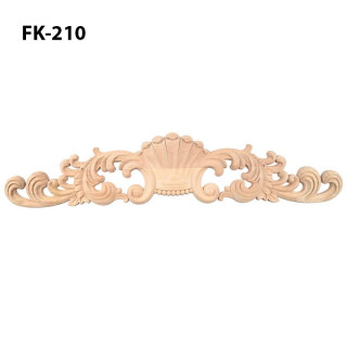 Carved furniture appliques with leaf motif