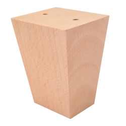 AS-DN-02 Möbelfüße Holz, Buche in 60x70 mm Dm und 90 mm  Länge