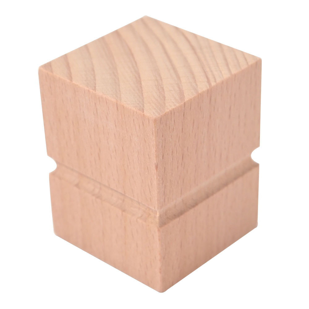 AS-DN-02 Möbelfüße Holz, Buche in 60x70 mm Dm und 90 mm  Länge
