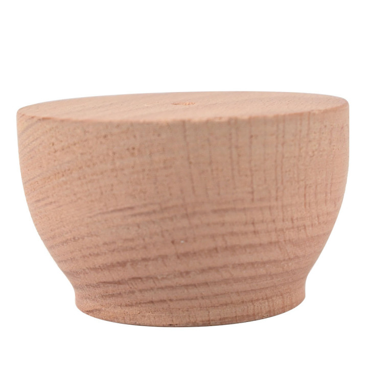 Möbelfüße aus Holz, 45 mm hoch, gedrechselt, schalenförmig