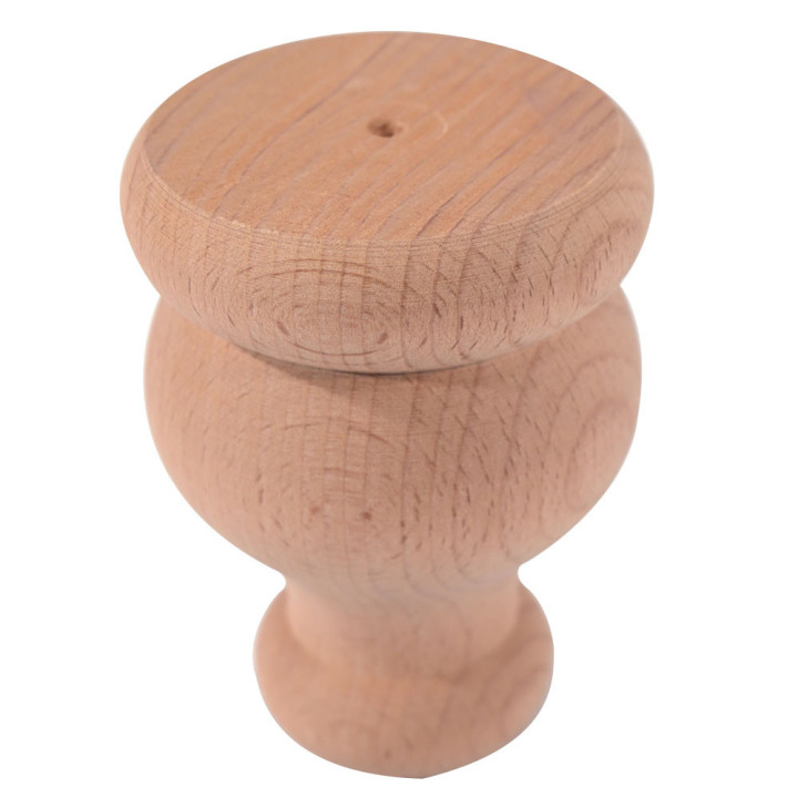 Møbelføtter i tre, 110 mm høye, dreide treben, bøk