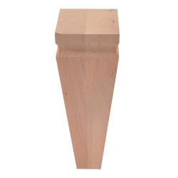 Kvadratna drvena noga za namještaj, 250 mm visoka, zašiljene drvene noge, bukva