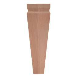 Perna quadrada de mobiliário de madeira, 250mm de altura, pernas de madeira afuniladas, faia