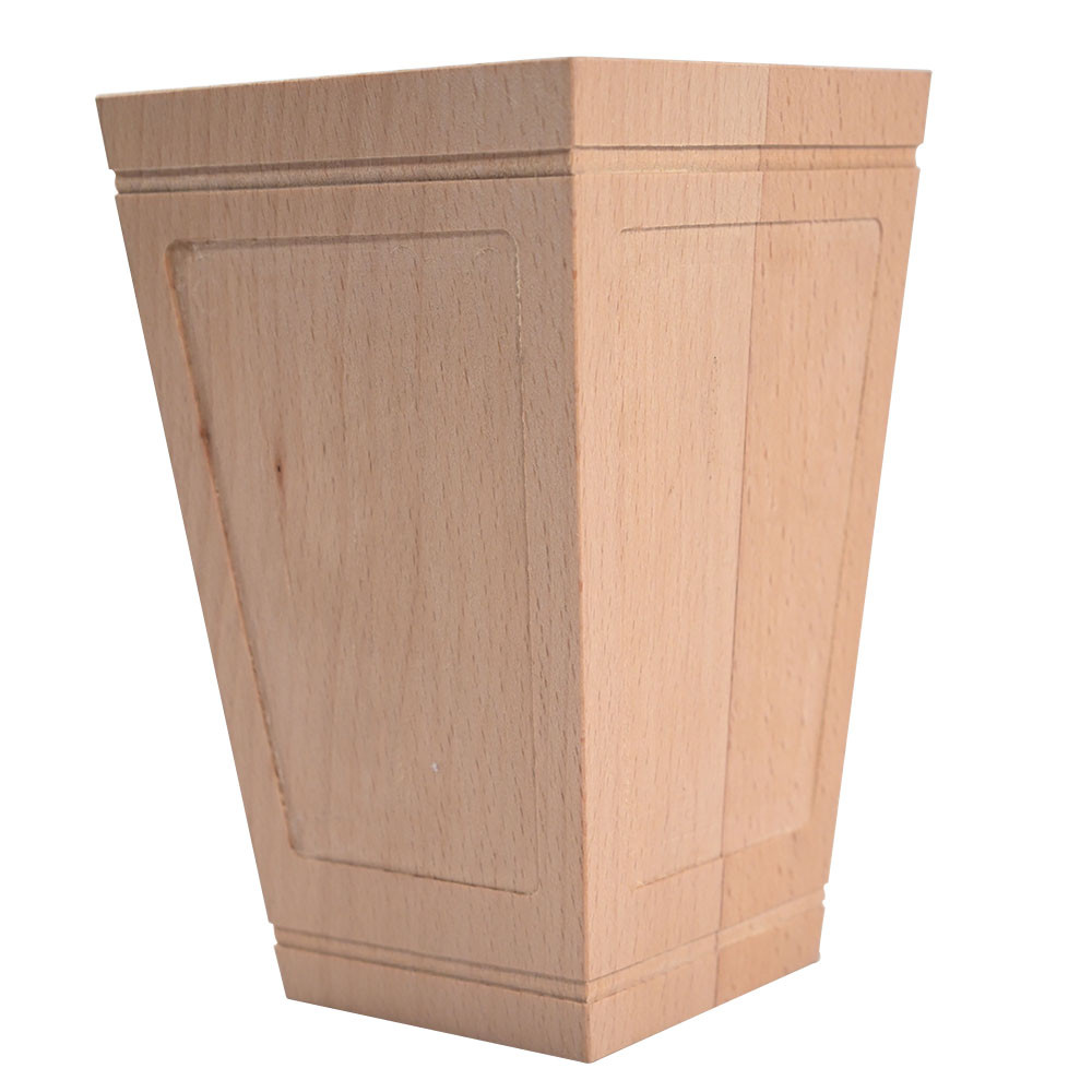 Picioare pătrate din lemn pentru mobilă, înalte de 150 mm