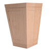 Pies cuadrados de madera para muebles, 150 mm de altura