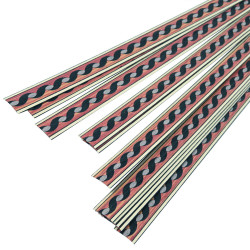 Gjenoppretting av marquetry skap er tilrettelagt med prefabrikkerte marquetry tape.