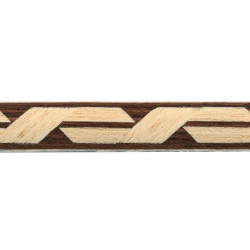Dřevěné intarzie s pleteným vzorem