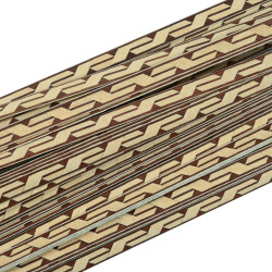 Drvena intarzija s pletenim uzorkom