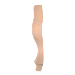 Barokowa drewniana noga do stołu, nogi kabriolowe, 35cm wysokości