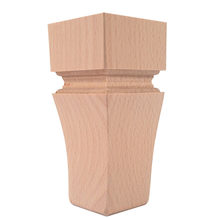Gambe del mobile in legno di faggio, curvate