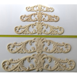 Carved wood onlays in multiple sizes