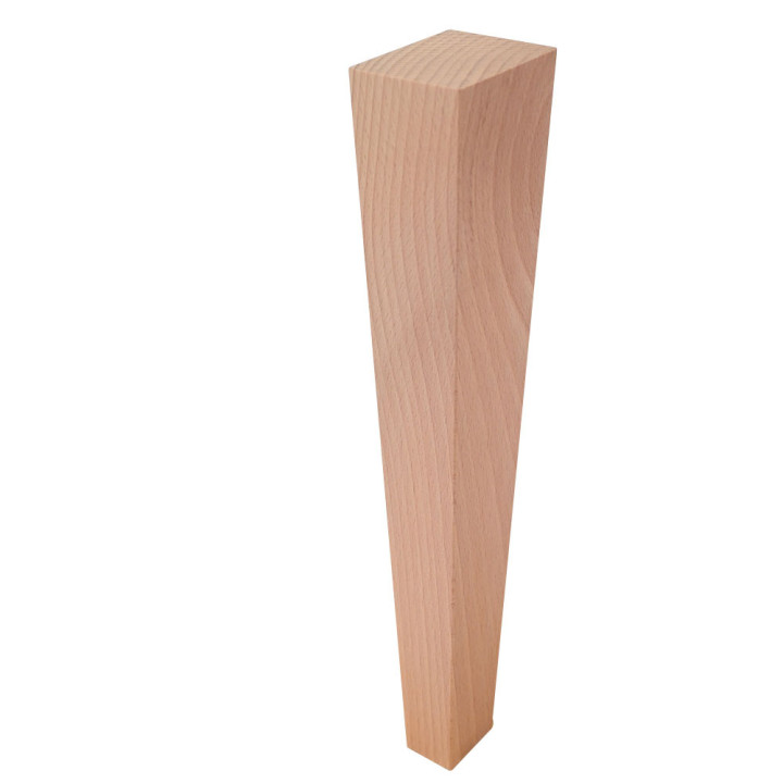 Piedino divano in faggio naturale, disponibile in varie misure