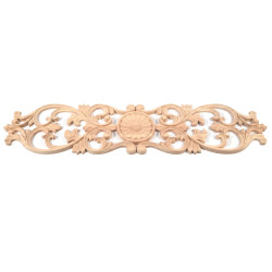 Wooden stucco, wooden rosette made of natural wood.