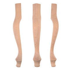 Wooden furniture legs, table legs in the style of baroque furniture.