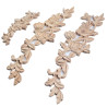 Wooden ornaments, carved flower patterns can be selected in several sizes.