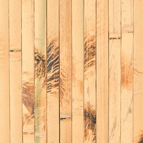 Brązowo-żółta mata bambusowa na ścianę